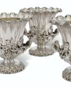 Benjamin Smith II. A SET OF FOUR GEORGE IV SILVER WINE COOLERS