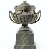 A LOUIS XVI STYLE ST ANNE MARBLE URN AND COVER - photo 1
