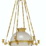 Jansen. AN EMPIRE-STYLE ORMOLU, ETCHED AND FROSTED GLASS SIX-LIGHT C... - Foto 3