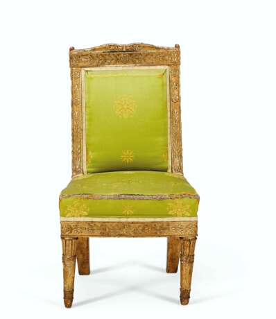 A PAIR OF EMPIRE GILTWOOD CHAISES D'ENFANT - фото 2