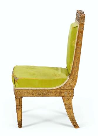 A PAIR OF EMPIRE GILTWOOD CHAISES D'ENFANT - фото 3