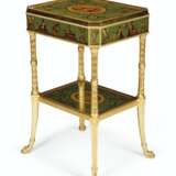 A GEORGE III STYLE POLYCHROME-PAINTED AND PARCEL-GILT OCCASI... - фото 2