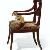 A PAIR OF NORTH EUROPEAN MAHOGANY AND PARCEL-GILT ARMCHAIRS ... - фото 4