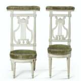 A MATCHED PAIR OF LOUIS XVI WHITE-PAINTED VOYEUSES - фото 2
