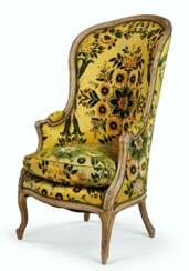 A LOUIS XV GREY-PAINTED BERGERE