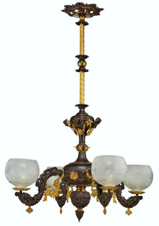 AN AMERICAN ROCOCO REVIVAL PARCEL-GILT AND PATINATED BRONZE ... - photo 2