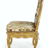 Tilliard, Jean-Baptiste. A LOUIS XV GILTWOOD AND CANED CHAISE - photo 3