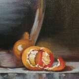 Painting “Still life with a jug and tangerine.”, Canvas on the subframe, Oil paint, Realist, Still life, 2020 - photo 3