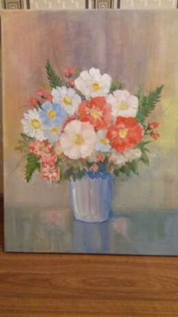 Painting “Bouquet.”, Canvas on the subframe, Oil paint, Abstractionism, Still life, Russia, 2020 - photo 1