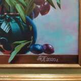 Gemälde „Oliven in einer Vase“, Karton, Ölfarbe, Realismus, Stillleben, 2020 - Foto 3