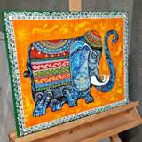 Gemälde „Der Elefant“, Leinwand auf dem Hilfsrahmen, Ölfarbe, Animalistisches, Russland, 2020 - Foto 7