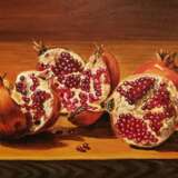 Painting “Pomegranates on the table. (Pomegranate on the table)”, Canvas on the subframe, Oil paint, Realist, Still life, 2017 - photo 2
