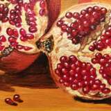 Painting “Pomegranates on the table. (Pomegranate on the table)”, Canvas on the subframe, Oil paint, Realist, Still life, 2017 - photo 4