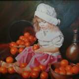 Painting “Girl with Oranges”, Canvas, Oil paint, Realist, 2017 - photo 1