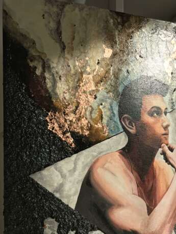 Картина «Окрылённый», Холст на подрамнике, Акриловые краски, Абстрактный экспрессионизм, Автопортрет, 2020 г. - фото 2