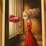 Painting “Red fish”, Cardboard, Acrylic paint, Surrealism, Fantasy, Russia, 2020 - photo 2