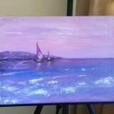 Фиолетовое море Canvas Acrylic paint Abstract art Landscape painting 2020 - photo 1