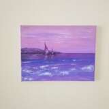 Фиолетовое море Canvas Acrylic paint Abstract art Landscape painting 2020 - photo 2