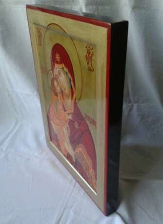 Ikone „Don Ikone der Mutter Gottes“, Naturholz, Blattgold Imitation, Kunst und Handwerk (1880-1910), Religiöses Genre, 2019 - Foto 2