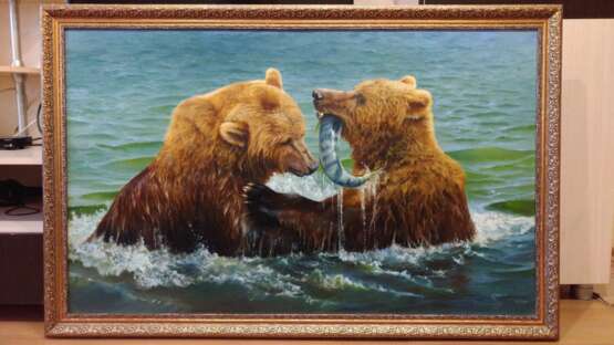 Peinture «au Kamtchatka», Toile, Peinture à l'huile, Réalisme, Animaliste, 2020 - photo 1