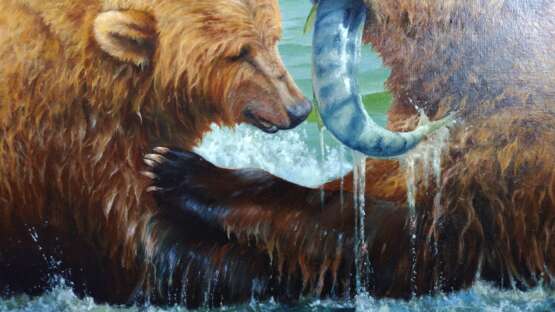 Painting “in Kamchatka”, Canvas, Oil paint, Realist, Animalistic, 2020 - photo 2
