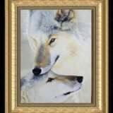 Painting “White Wolfs”, Canvas, Oil paint, Realist, Animalistic, 2020 - photo 2