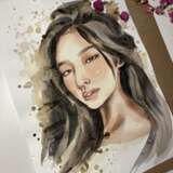 Портрет Дженни Paper Watercolor Contemporary art 2021 - photo 1