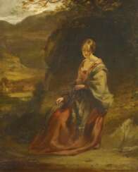 Junge Frau in Landschaft