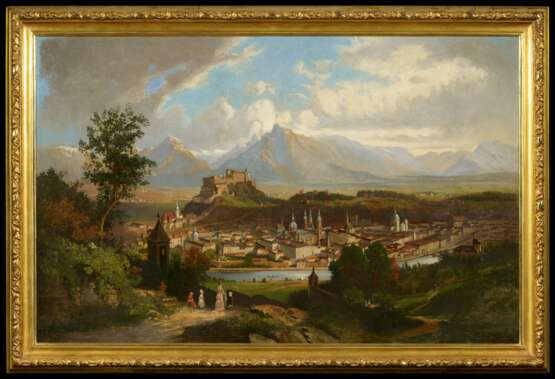 Blick über Salzburg mit der Festung oberhalb der Altstadt - Foto 2