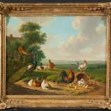 Zwei Gemälde: Hühner und Pfauen auf der Wiese - photo 6