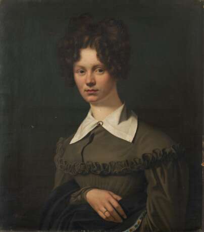 Portrait einer jungen Dame mit weißem Kragen (Eleonore Böcking, 1805 - 1868?) - photo 1