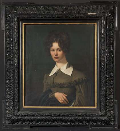 Portrait einer jungen Dame mit weißem Kragen (Eleonore Böcking, 1805 - 1868?) - photo 2