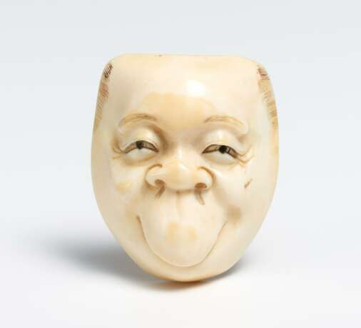 Netsuke: Kyôgen-Maske eines Manns als Affe - photo 2