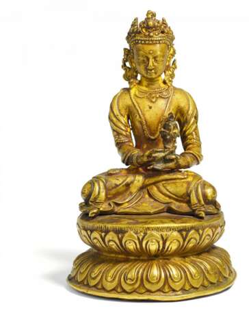 Außergewöhnliche Figur des Buddha Amitayus - Foto 1