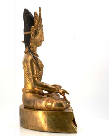 Seltene und große Figur des Bodhisattva Padmapani - фото 7