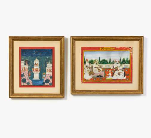 Zwei Gemälde mit Maharadja und Krishna - photo 1