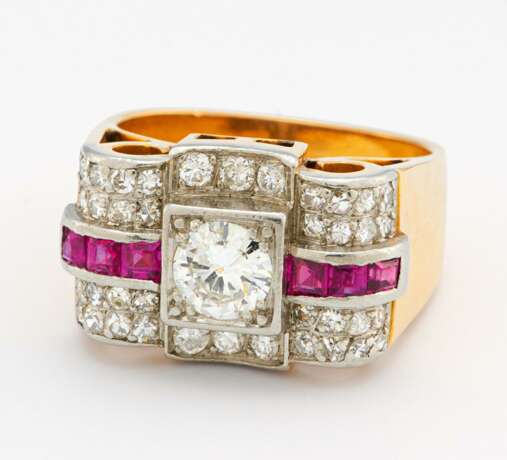 Diamant-Rubin-Ring - Foto 1
