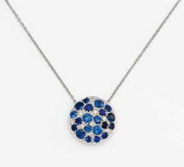 Saphir-Diamant-Anhängerkette