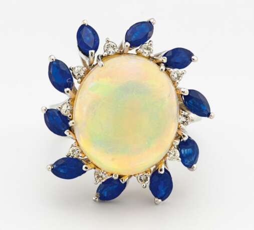 Opal-Saphir-Ring - фото 1