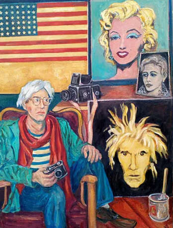 Andy Warhol - 1928/1987 Leinwand Ölfarbe Realismus Genrekunst 2015 - Foto 1