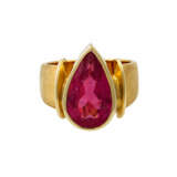Ring mit pinkfarbenemTurmalintropfen ca. 5,7 ct, - Foto 2