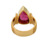 Ring mit pinkfarbenemTurmalintropfen ca. 5,7 ct, - photo 4