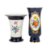 MEISSEN Zwei Vasen mit Kobaltblau 20. Jahrhundert. - Foto 4