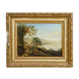 MARIE oder MARIA (undeutlich signiert, Künstler/in 19. Jahrhundert,), "Französische Küste mit Stadt am Berg", - Foto 2
