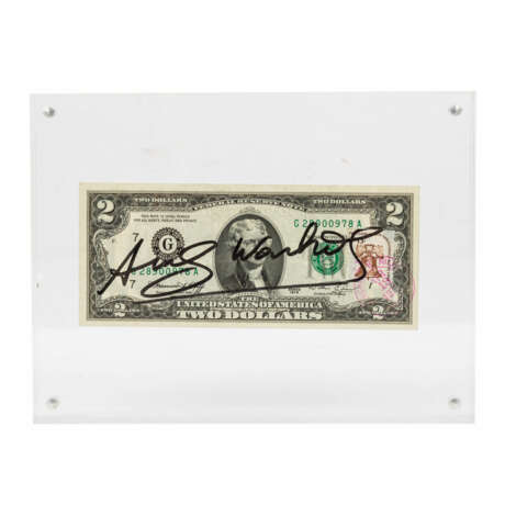 WARHOL, ANDY (1928-1987), "2 Jefferson's Dollars", 1976, als Autograph, - photo 2