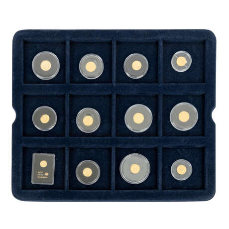 Die kleinsten Goldmünzen Europas - Holzschatulle - Foto 2