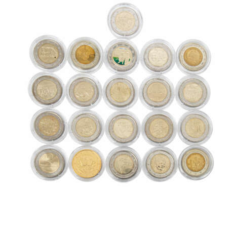 Euro - 2 Schatullen mit 2 Euro Gedenkmünzen, - photo 3