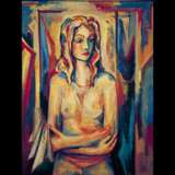 Модель. Canvas Oil paint Realism Nude art 1987 - photo 1