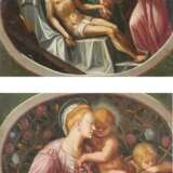 Zwei Gemälde: Madonna mit Kind und Johannesknaben. / Beweinung Christi - фото 1