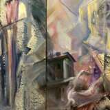 Город надежд. Leinwand auf dem Hilfsrahmen Diptychon Abstrakter Expressionismus Landschaftsmalerei 2020 - Foto 2